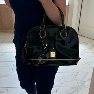 Black patent leather Dooney & Bourke satchel